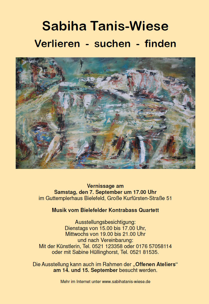 Einladung zu Ausstellung von Sahiba Tanis-Wiese