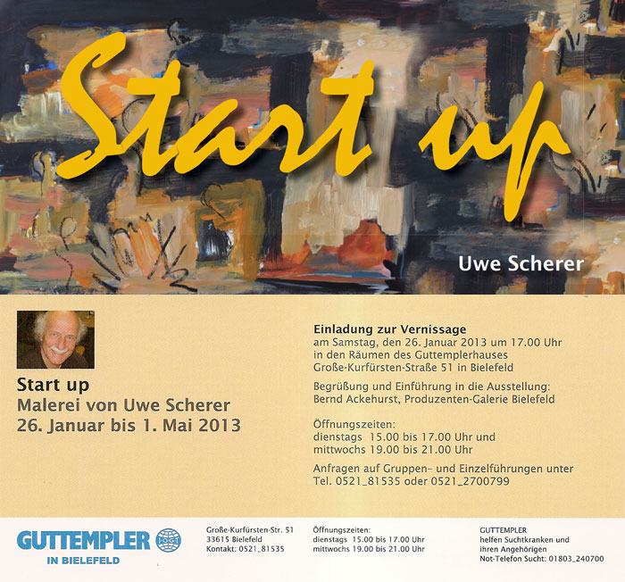 Einladung zur Ausstellung von Uwe Scherer